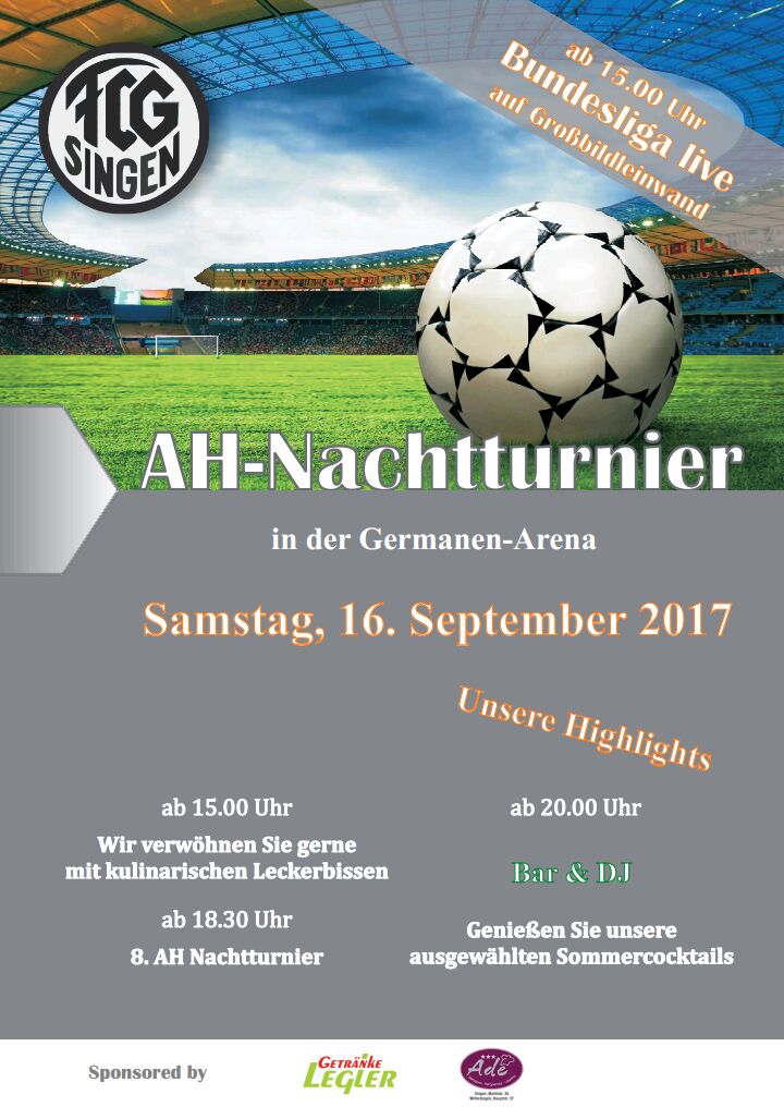 Einladung zum 8.ten AH-Nachtturnier