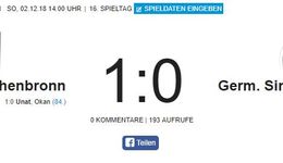 Büchenbronn – FCG  1 : 0