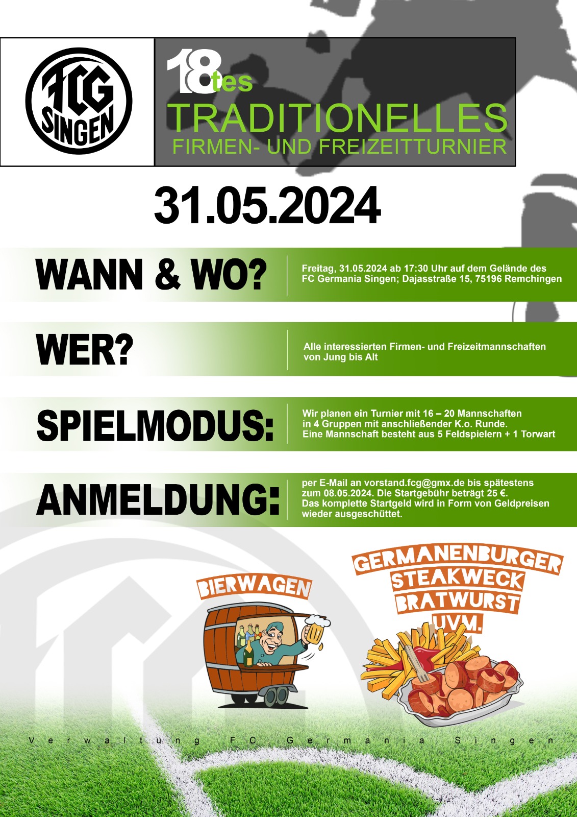 18. Firmen- und Freizeitturnier 31. Mai